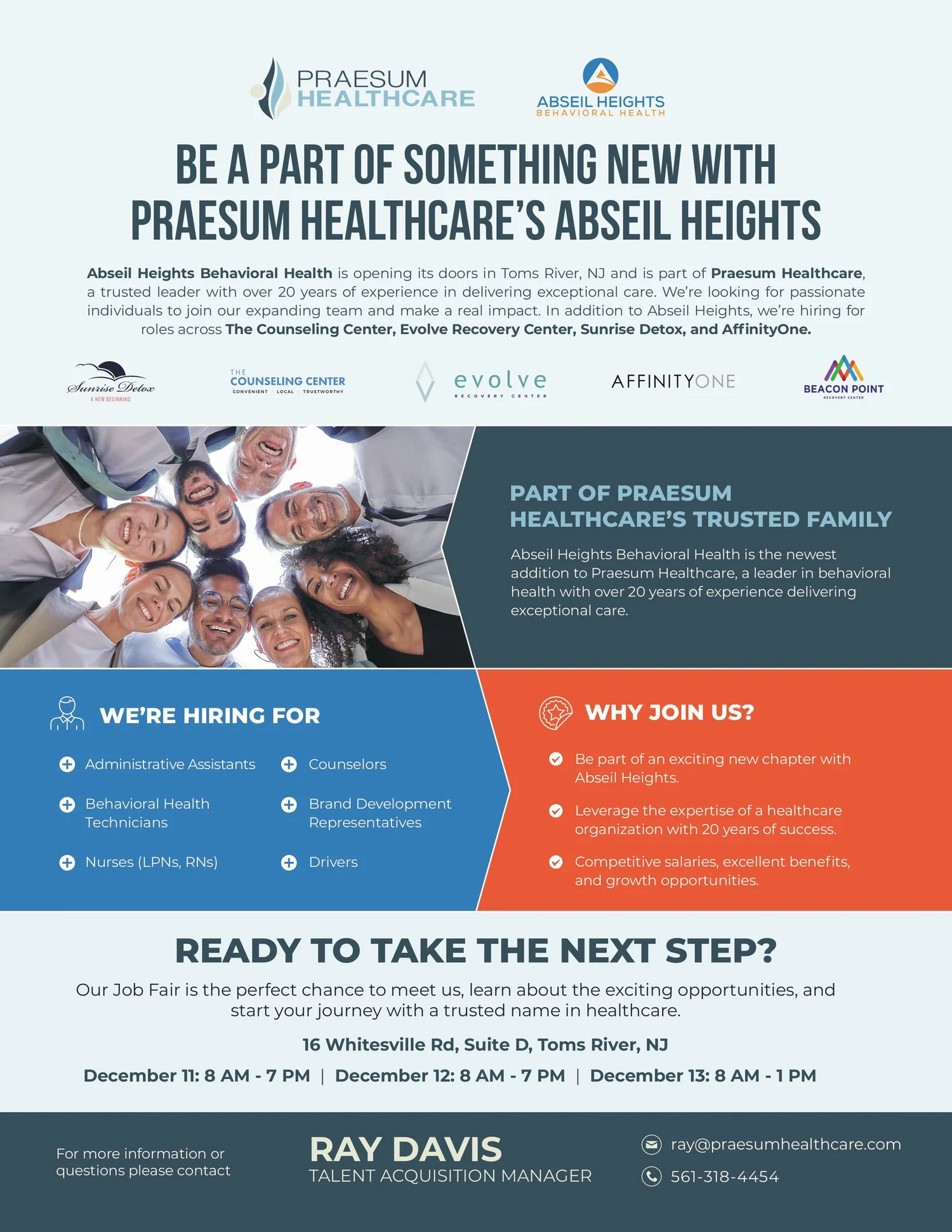 Praesum Healthcare’s Abseil Heights Job Fair